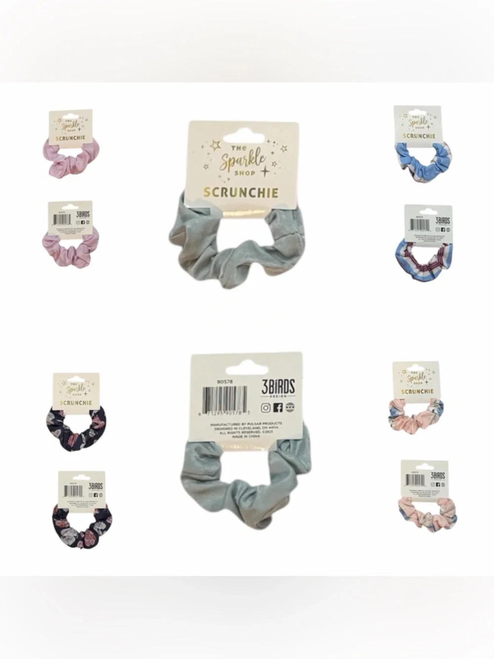 🌸 The Sparkle Shop Scrunchie Satin or Floral Hair Tie | OS Girl ✨🎀